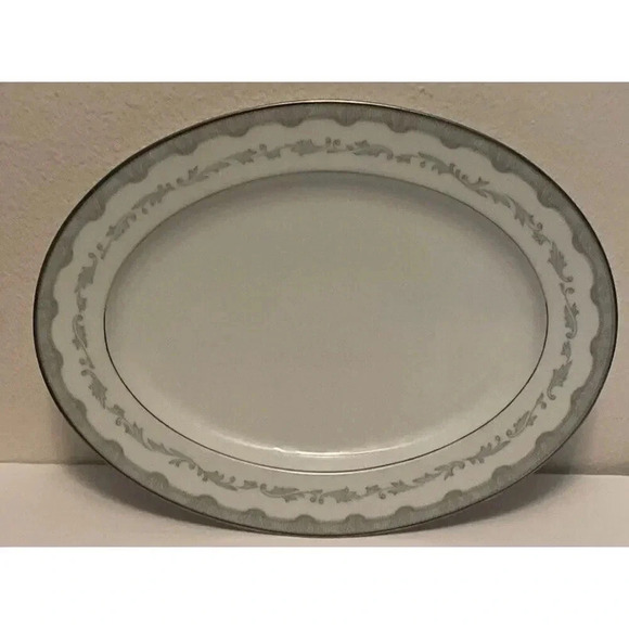 Noritake China Margaret‎ 6243 Pattern Small Oval Platter 11 5/8" Vintage Japan - Picture 1 of 3